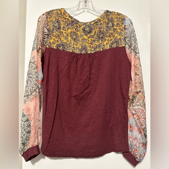 Umgee maroon long sleeve top size S - Picture 2 of 7